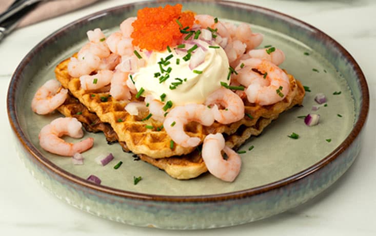 Brödvåffla med räkor - Recept | Pågen