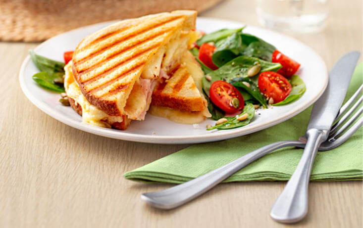 Grilled cheese med skinka och dijonsenap - Recept | Pågen