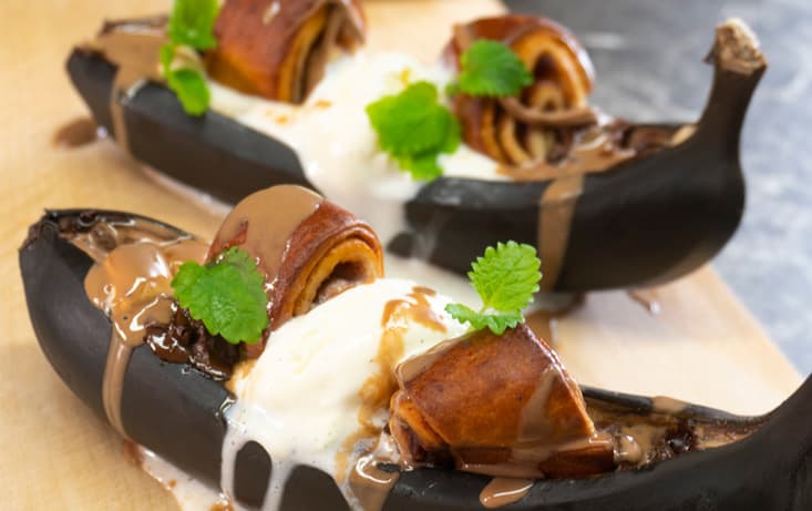 Grillad banan efterrätt - Choklad & Pågen Gifflar - Recept | Pågen