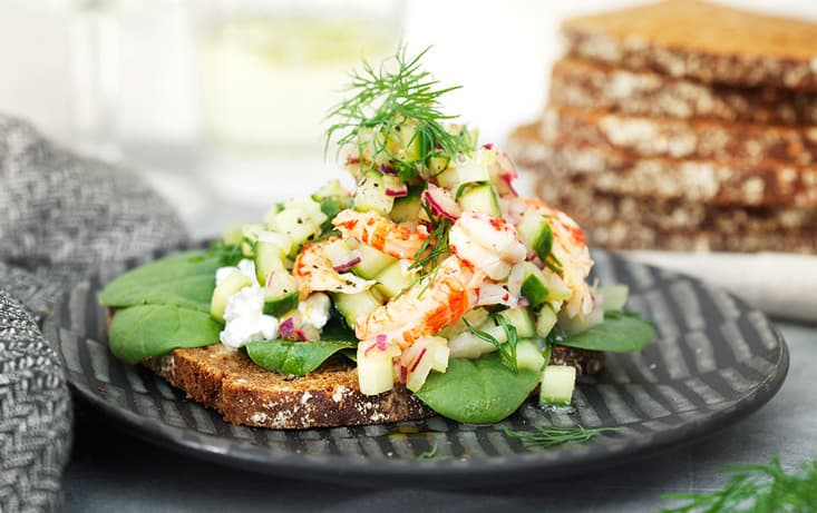 Lyxig kräft macka med pikant kräftsalsa | Pågen