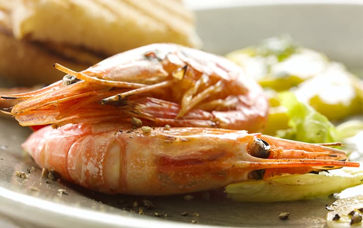 Rostade räkor med basilikamajonnäs - Recept | Pågen